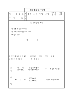 건물멸실등기신청서 건물멸실등기신청서